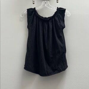 Chaser Black Ruffled Blouse Tank Top